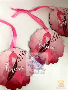 Believe Breast Cancer Ornament