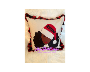 Afro Girl Pillow & Stocking set