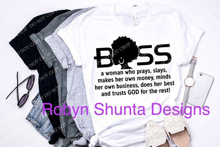 Afro Boss Entrepreneur Woman T-Shirt